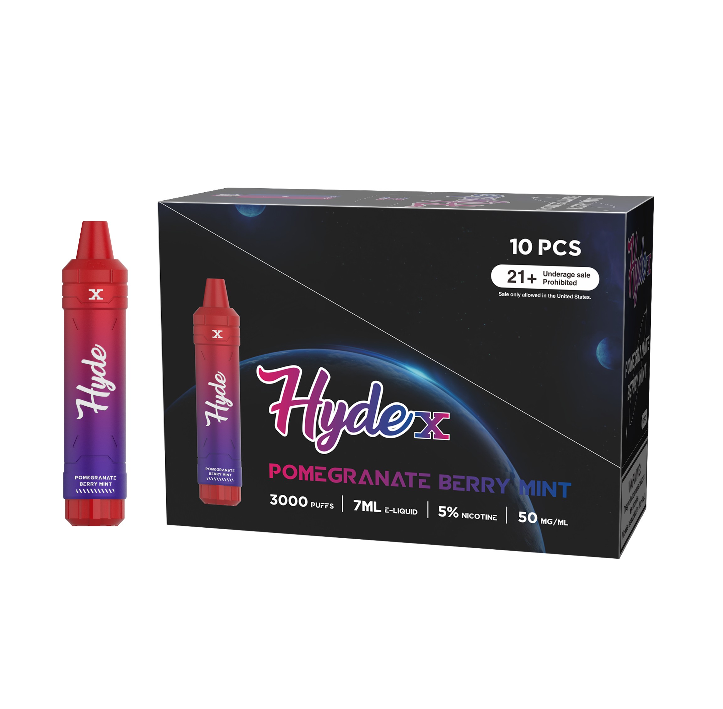 Hyde X Disposable 3000 Puffs *10 Pack* (Master Case of 260), hyde